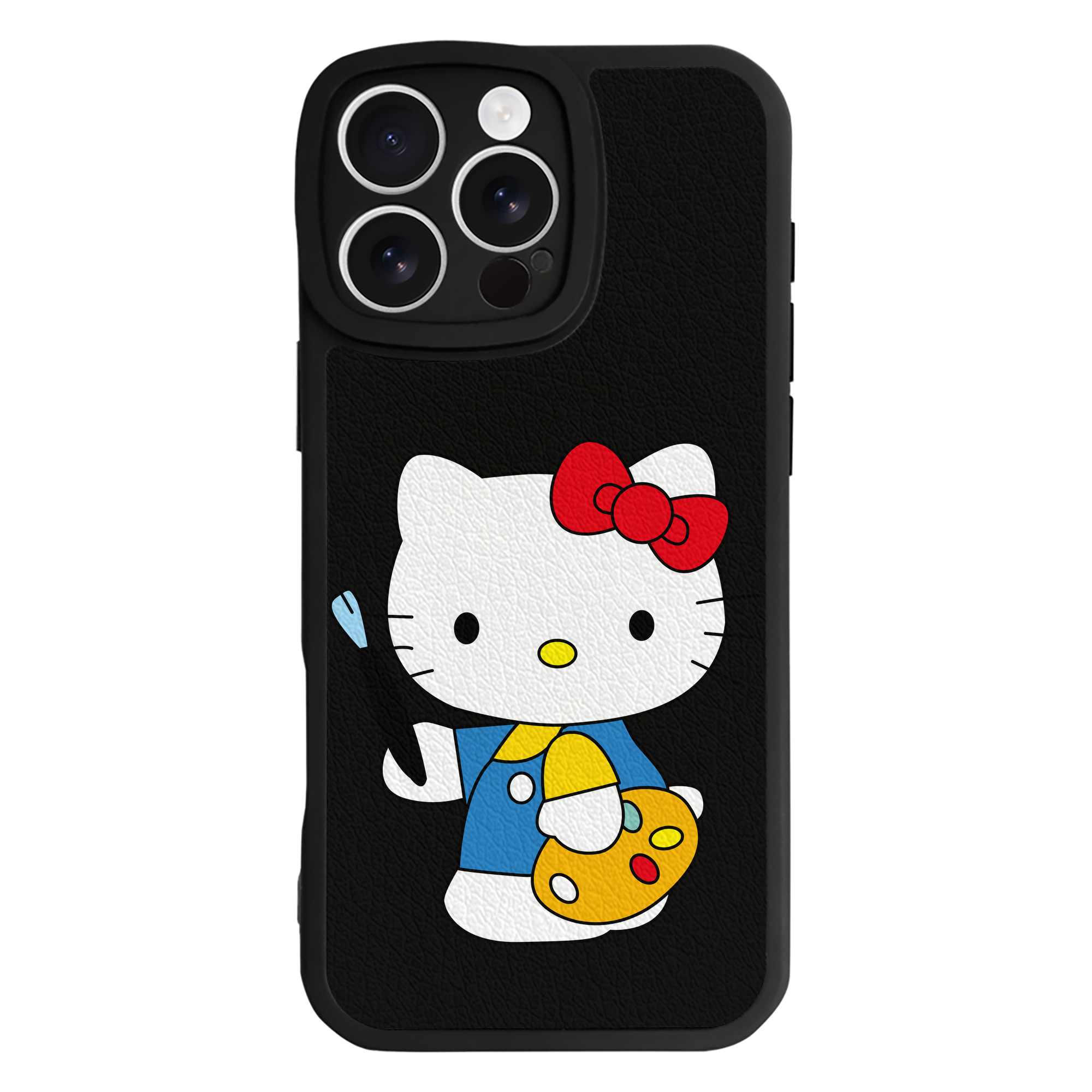 （画像用） Hello Kitty ハローキティ 【iPhone 16シリーズ対応】シリコンスマホケース（レザー調） 材質：シリコン